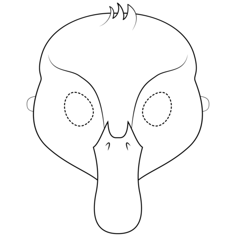 Ugly Duckling Mask Coloring Page